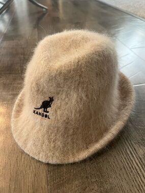 Kangol Kids Fuzzy Beige Furgora Bucket Hat